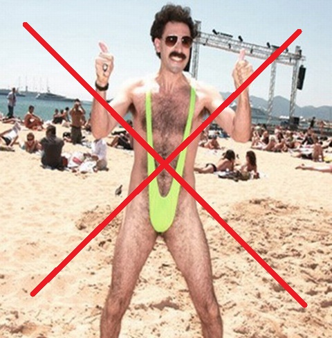 Вход в пляжной одежде запрещен!